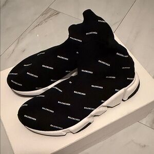 Balenciaga Monochrome Logo Sneakers